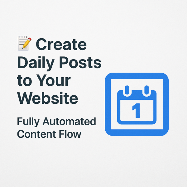 Create Daily Posts to Your Website – Fully Automated Content Flow
